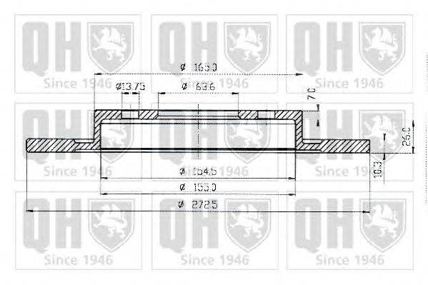 Тормозной диск QUINTON HAZELL BDC3729