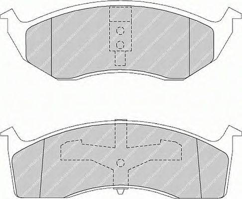 Комплект тормозных колодок, дисковый тормоз FERODO FDB1098