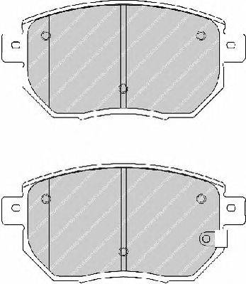 Комплект тормозных колодок, дисковый тормоз FERODO FDB1786