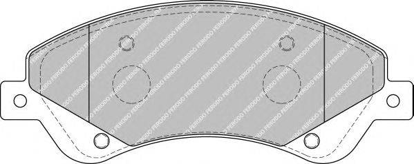 Комплект тормозных колодок, дисковый тормоз FERODO FVR1929