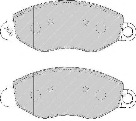 Комплект тормозных колодок, дисковый тормоз FERODO FSL1461