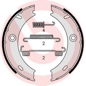 Комплект тормозных колодок, стояночная тормозная система BREMBO S50512