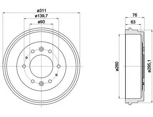 Тормозной барабан MINTEX MBD335