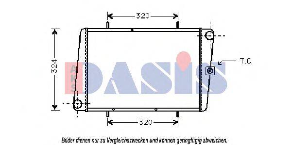Радиатор, охлаждение двигателя AKS DASIS 020040N