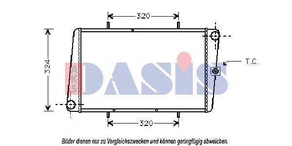 Радиатор, охлаждение двигателя AKS DASIS 020210N