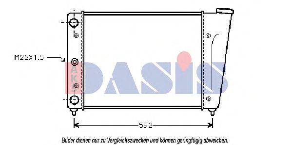 Радиатор, охлаждение двигателя AKS DASIS 16181