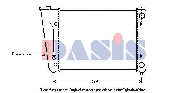 Радиатор, охлаждение двигателя AKS DASIS VW2059