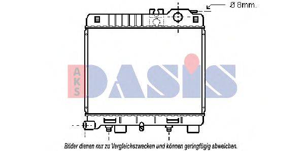 Радиатор, охлаждение двигателя AKS DASIS 050300N