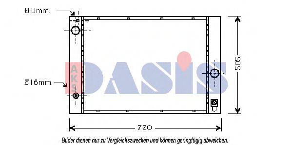 Радиатор, охлаждение двигателя AKS DASIS 052004N