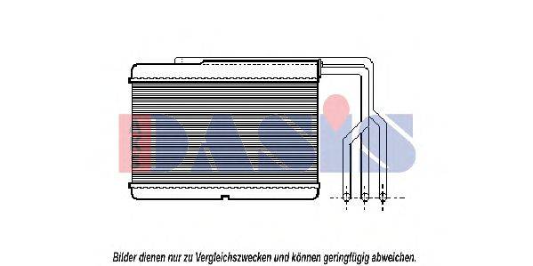 Теплообменник, отопление салона AKS DASIS 1491701
