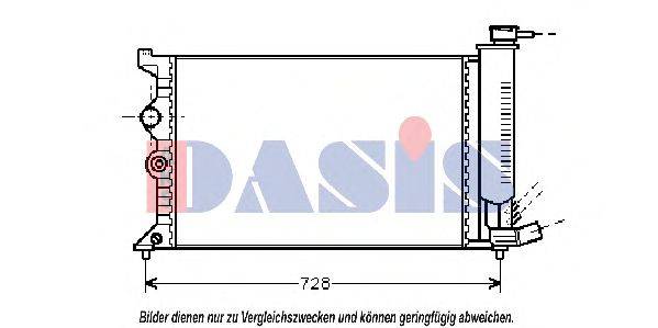 Радиатор, охлаждение двигателя AKS DASIS 24957