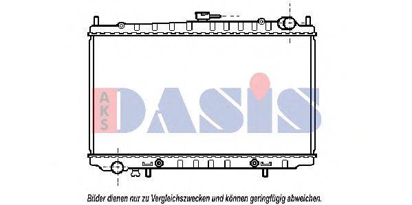 Радиатор, охлаждение двигателя AKS DASIS DN2153