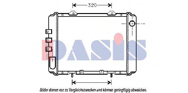 Радиатор, охлаждение двигателя AKS DASIS 27194