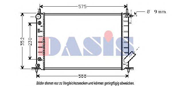 Радиатор, охлаждение двигателя AKS DASIS 17476