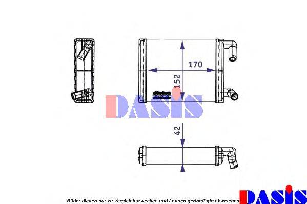 Теплообменник, отопление салона AKS DASIS 139390N