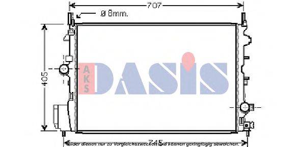 Радиатор, охлаждение двигателя AKS DASIS 150081N