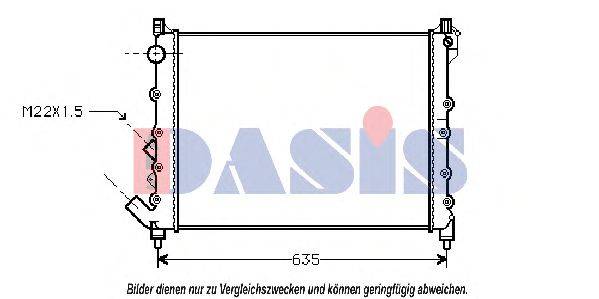 Радиатор, охлаждение двигателя AKS DASIS 23976