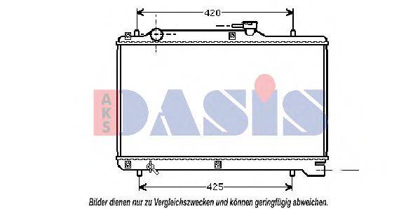 Радиатор, охлаждение двигателя AKS DASIS 320012N