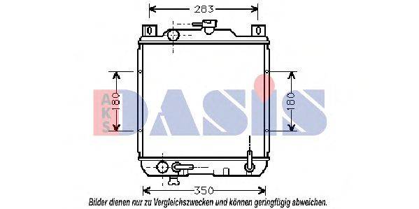 Радиатор, охлаждение двигателя AKS DASIS 2202001