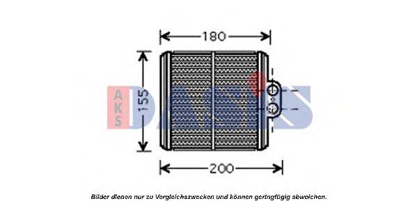 Теплообменник, отопление салона AKS DASIS SZ6093