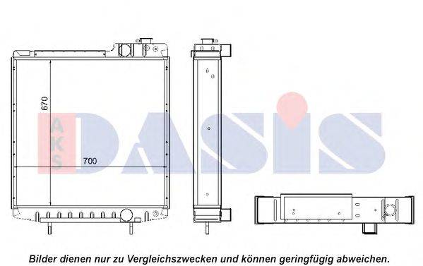 Радиатор, охлаждение двигателя AKS DASIS 440026N