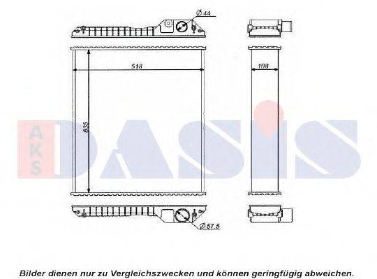 Радиатор, охлаждение двигателя AKS DASIS 440602N