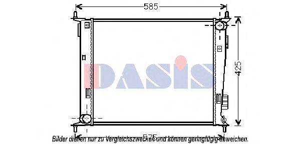 Радиатор, охлаждение двигателя AKS DASIS 510115N