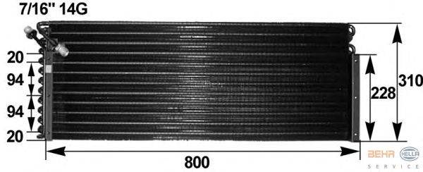 Конденсатор, кондиционер HELLA 8FC 351 300-101