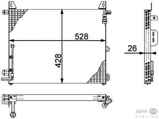 Конденсатор, кондиционер HELLA 8FC 351 317-181