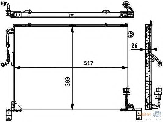Конденсатор, кондиционер HELLA 8FC 351 317-431