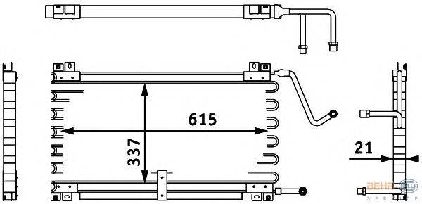 Конденсатор, кондиционер HELLA 8FC 351 317-681