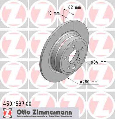 Тормозной диск ZIMMERMANN 450153700