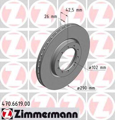 Тормозной диск ZIMMERMANN 470.6619.00