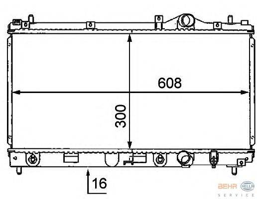 Радиатор, охлаждение двигателя HELLA 8MK 376 707-621