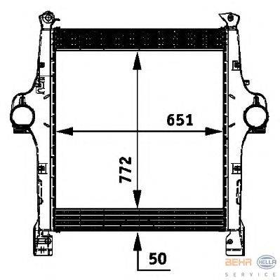 Интеркулер HELLA 8ML 376 724-301