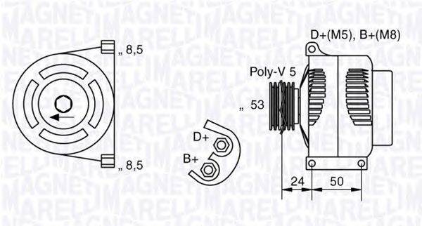 Генератор MAGNETI MARELLI 063377008010