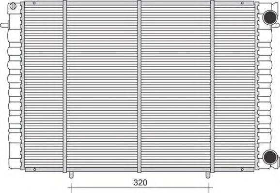 Радиатор, охлаждение двигателя MAGNETI MARELLI 350213113200