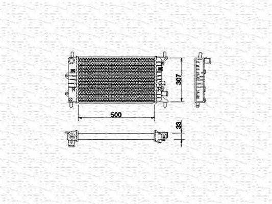 Радиатор, охлаждение двигателя AKG 180650