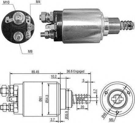 Тяговое реле, стартер MAGNETI MARELLI 940113050437