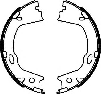 Комплект тормозных колодок, стояночная тормозная система HELLA 8DA 355 051-081