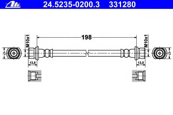 Тормозной шланг ATE 24.5235-0200.3