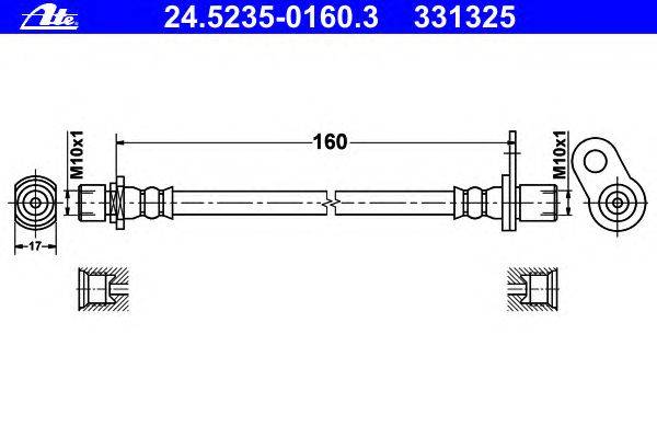 Тормозной шланг ATE 331325