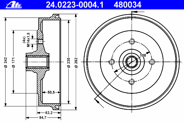 Тормозной барабан AIMCO 3826