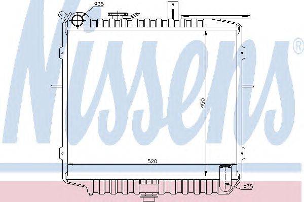 Радиатор, охлаждение двигателя NISSENS 66609