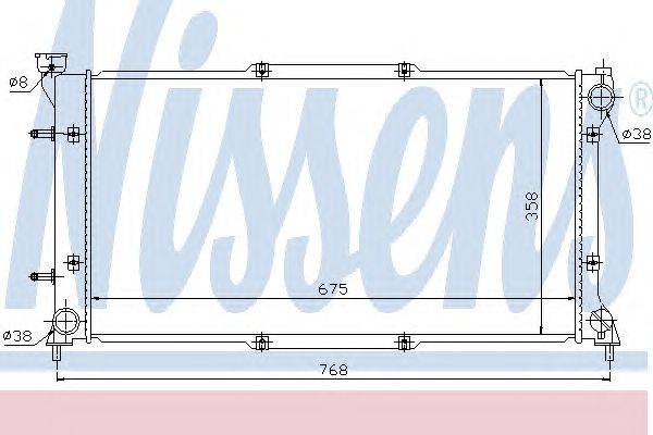 Радиатор, охлаждение двигателя NISSENS 67703