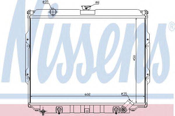 Радиатор, охлаждение двигателя NISSENS 67043