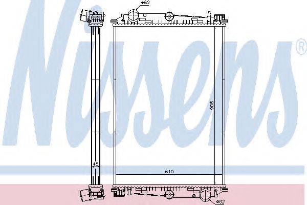 Радиатор, охлаждение двигателя NISSENS 614270