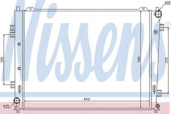 NISSENS (НОМЕР: 66684) Радиатор, охлаждение двигателя