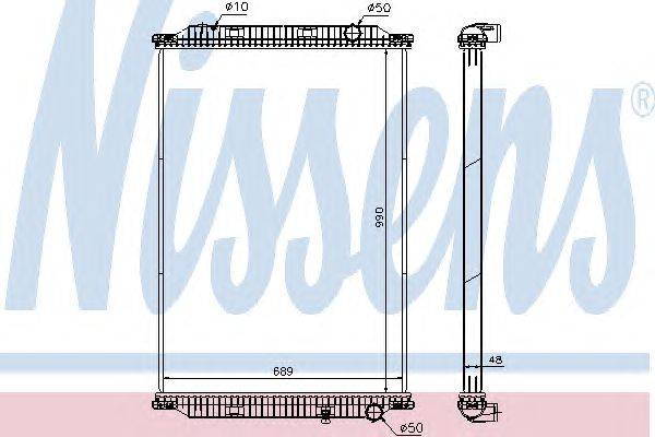 Радиатор, охлаждение двигателя NISSENS 637850