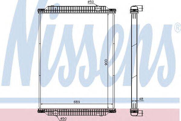 Радиатор, охлаждение двигателя NISSENS 61448